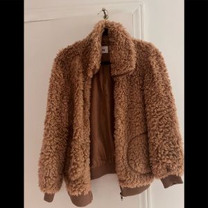 BB Dakota faux fur bomber jacket Size L